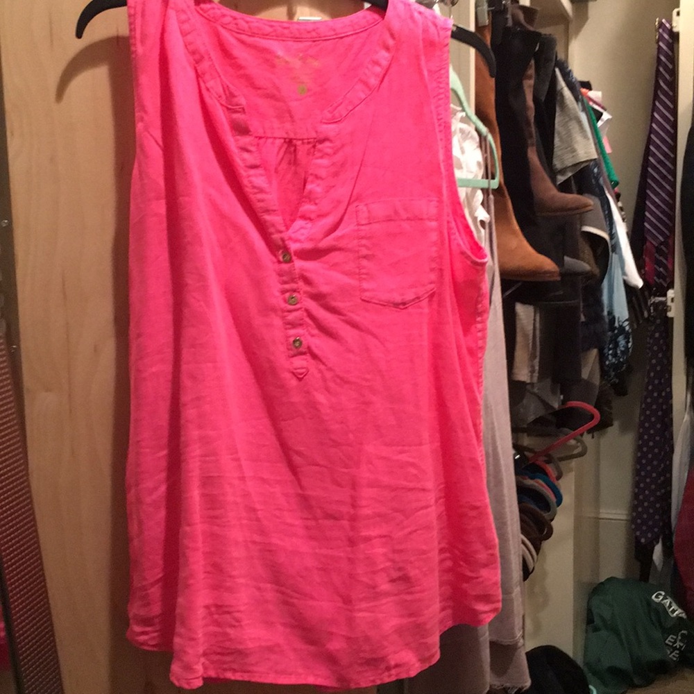 LillyPulitzer sz L hot pink sleeveless top